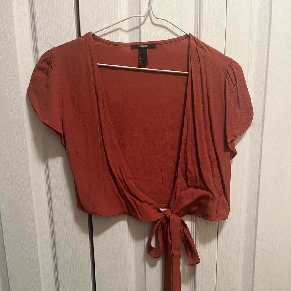 NWOT Forever 21 Rust Wrap Top
